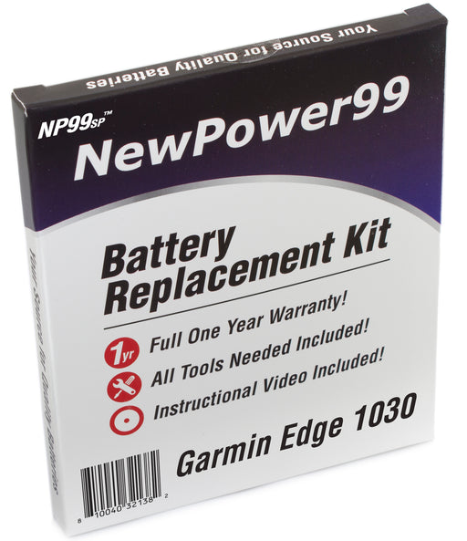 Garmin Edge 1030 Battery Replacement Kit with Tools, Video Instructions and Extended Life Battery - NewPower99.com