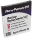 Apple iPhone 6s Battery Replacement Kit with Tools, Video Instructions and Extended Life Battery - NewPower99 USA