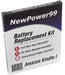 Amazon Kindle 1 eReader Battery Replacement Kit with Video Instructions and Extended Life Battery - NewPower99 USA
