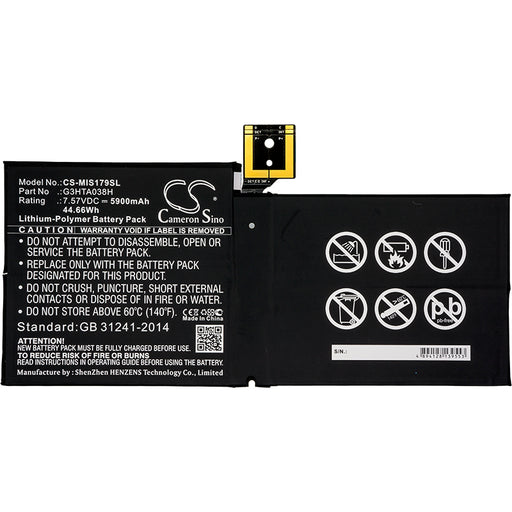 Microsoft Surface Pro 2 Battery Replacement Kit with Special Installation Tools, Extended Life Battery and Full One Year Warranty
