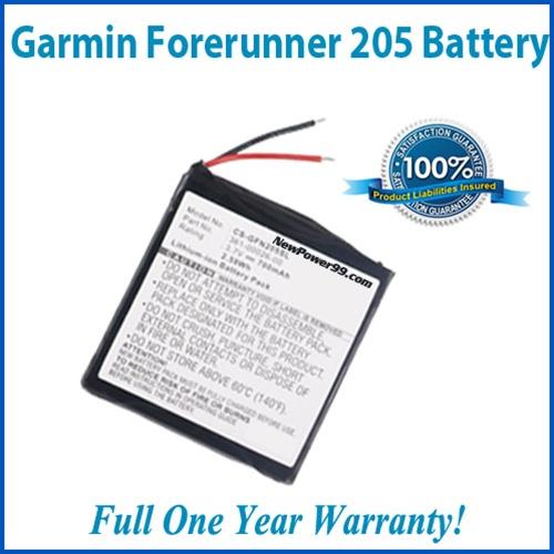 Garmin Forerunner 205 Extended Life Battery and Full One Year Warranty - NewPower99 USA