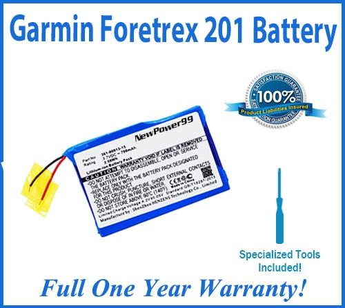 Garmin Foretrex 201 Battery Replacement Kit with Special Installation Tools, Extended Life Battery and Full One Year Warranty - NewPower99 USA