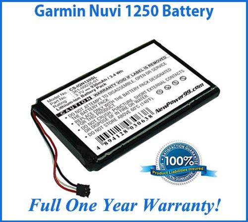 Garmin Nuvi 1250 Battery Replacement Kit with Tools, Video Instructions and Extended Life Battery - NewPower99 USA