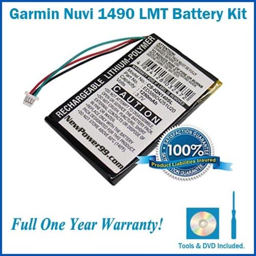Tørke Fuld eksplicit Garmin Nuvi 1490 LMT Battery Replacement Kit - Extended Life —  NewPower99.com