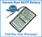 Battery Replacement Kit For The Garmin Nuvi 465TF GPS - NewPower99 USA