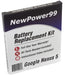 Google Nexus 5 Battery Replacement Kit with Tools, Video Instructions and Extended Life Battery - NewPower99 USA