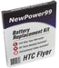 HTC Flyer Battery Replacement Kit with Tools, Video Instructions and Extended Life Battery - NewPower99 USA