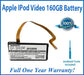 Apple iPod Video 160GB Battery Replacement Kit with Special Installation Tools and Extended Life Battery and Full One Year Warranty - NewPower99 USA