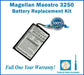 Magellan Maestro 3250 Battery Replacement Kit with Tools, Video Instructions and Extended Life Battery - NewPower99 USA
