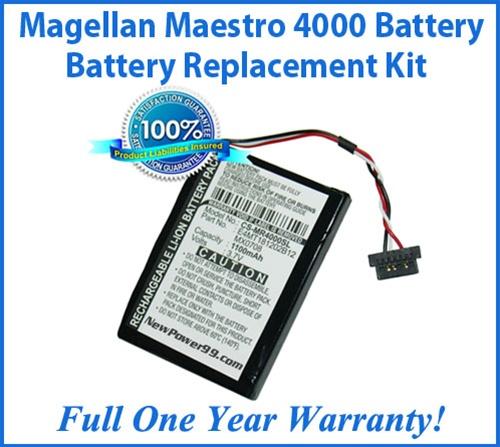 Magellan Maestro 4000 Battery Replacement Kit with Tools, Video Instructions and Extended Life Battery - NewPower99 USA