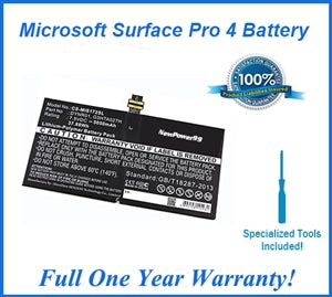 Microsoft Surface Pro 4 Battery Replacement Kit with Special Installation Tools and Extended Life Battery - NewPower99.com