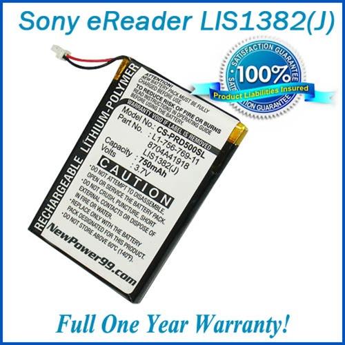 Battery For Sony Portable Reader LIS1382(J) - Extended Life - NewPower99 USA