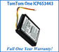 TomTom One - ICP653443 Battery Replacement Kit with Tools, Video Instructions and Extended Life Battery - NewPower99 USA