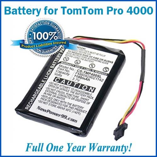 Extended Life Battery For The TomTom Pro 4000 GPS - NewPower99 USA