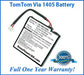 TomTom Via 1405 Battery Replacement Kit with Tools, Video Instructions and Extended Life Battery - NewPower99 USA