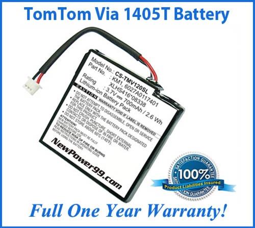 TomTom Via 1405T Battery Replacement Kit with Tools, Video Instructions and Extended Life Battery - NewPower99 USA