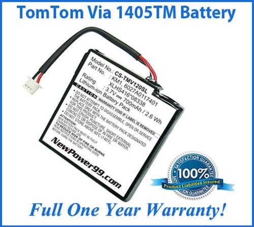 TomTom Via 1405TM Battery Replacement Kit with Tools, Video Instructions and Extended Life Battery - NewPower99 USA