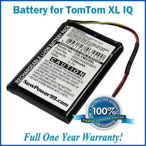 Extended Life Battery For The TomTom XL IQ Routes Edition GPS - NewPower99 USA