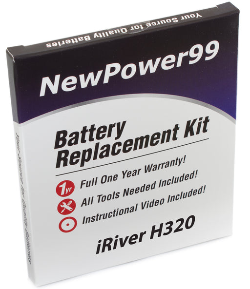 iRiver H320 Battery Replacement Kit with Tools, Video Instructions and Extended Life Battery - NewPower99.com