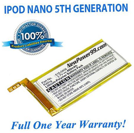 iPod Nano 5th Gen Battery - Extended Life - NewPower99.com